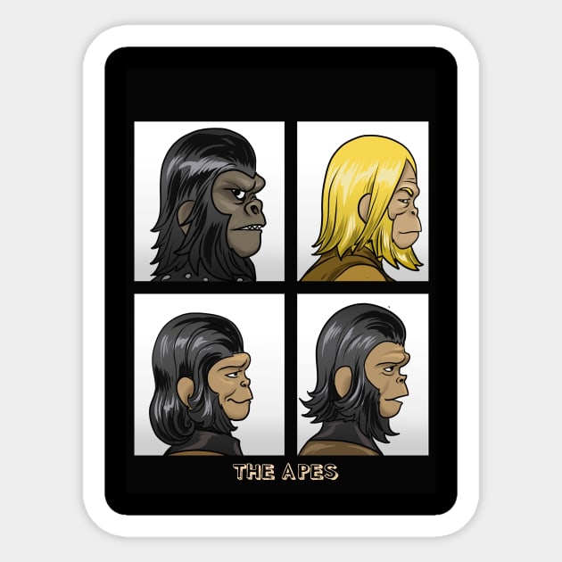 The Apes Sticker by JoeBoy101